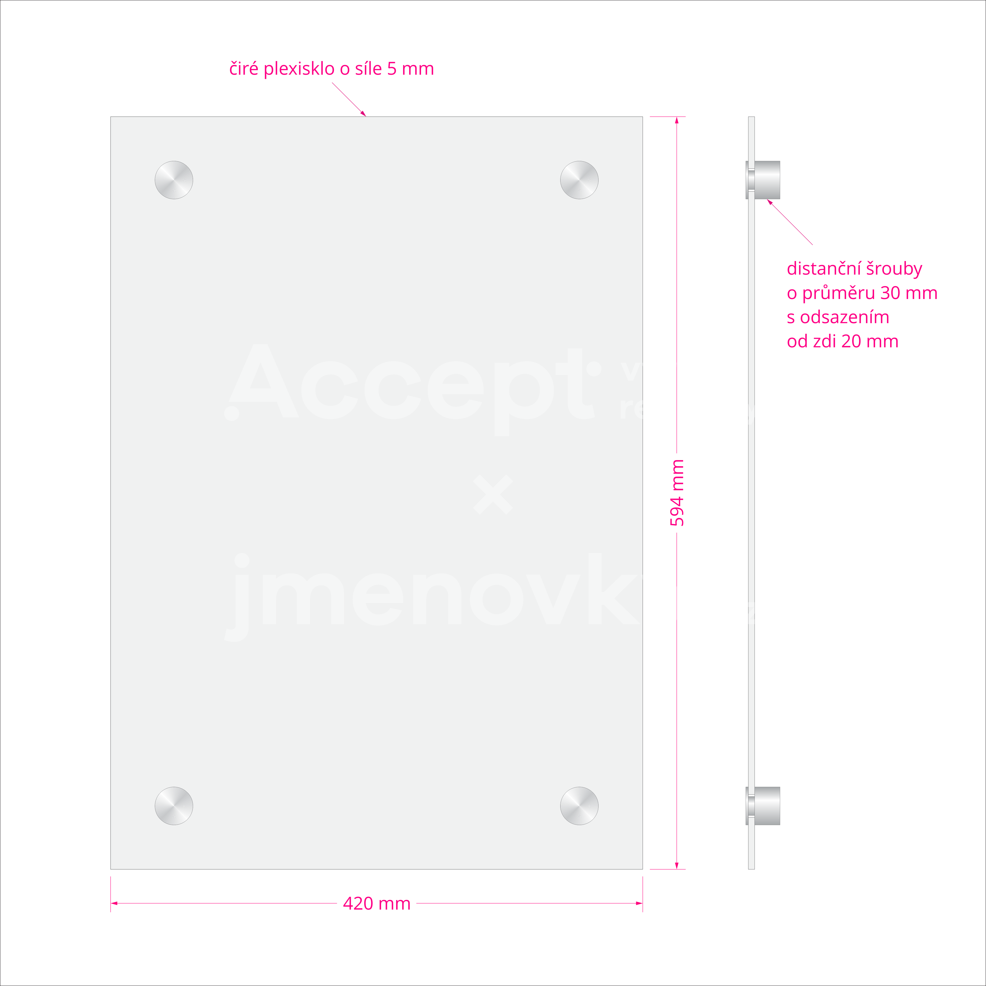 Hlavn orientan tabule Clear CL4 (420 x 594 mm)