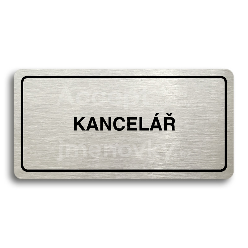 Piktogram "KANCEL" - stbrn tabulka - ern tisk