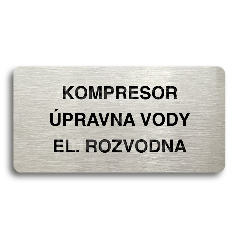 Piktogram "KOMPRESOR, PRAVNA VODY, EL. ROZVODNA" (160 x 80 mm)