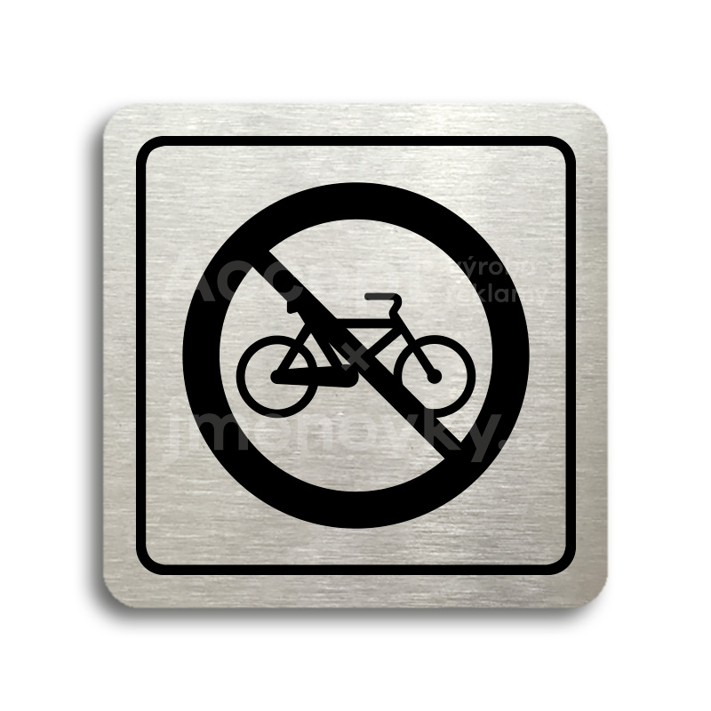 Piktogram "zkaz jzdy na bicyklu" (80 x 80 mm)