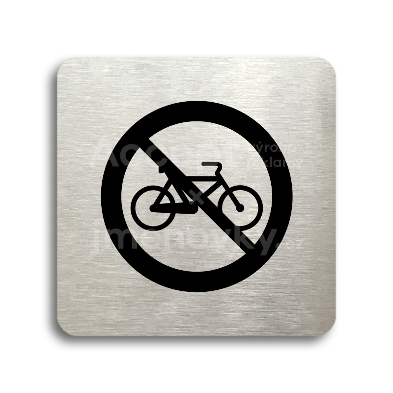 Piktogram "zkaz jzdy na bicyklu" (80 x 80 mm)