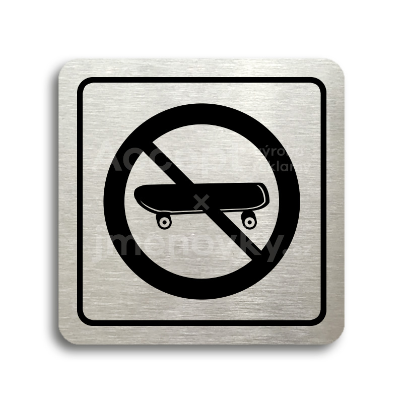 Piktogram "zkaz jzdy na skateboardu" (80 x 80 mm)