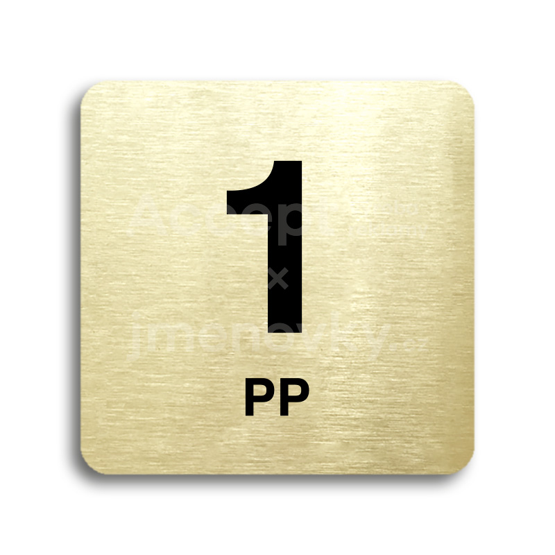 ACCEPT Piktogram 1 NP - zlatá tabulka - černý tisk bez rámečku