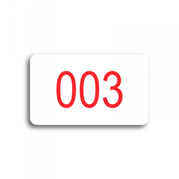ACCEPT Číslo na dveře - typ 08 (50x30mm) - bílá tabulka - barevný tisk