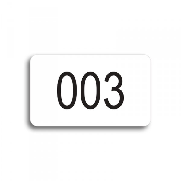 ACCEPT Číslo na dveře - typ 08 (50x30mm) - bílá tabulka - černý tisk