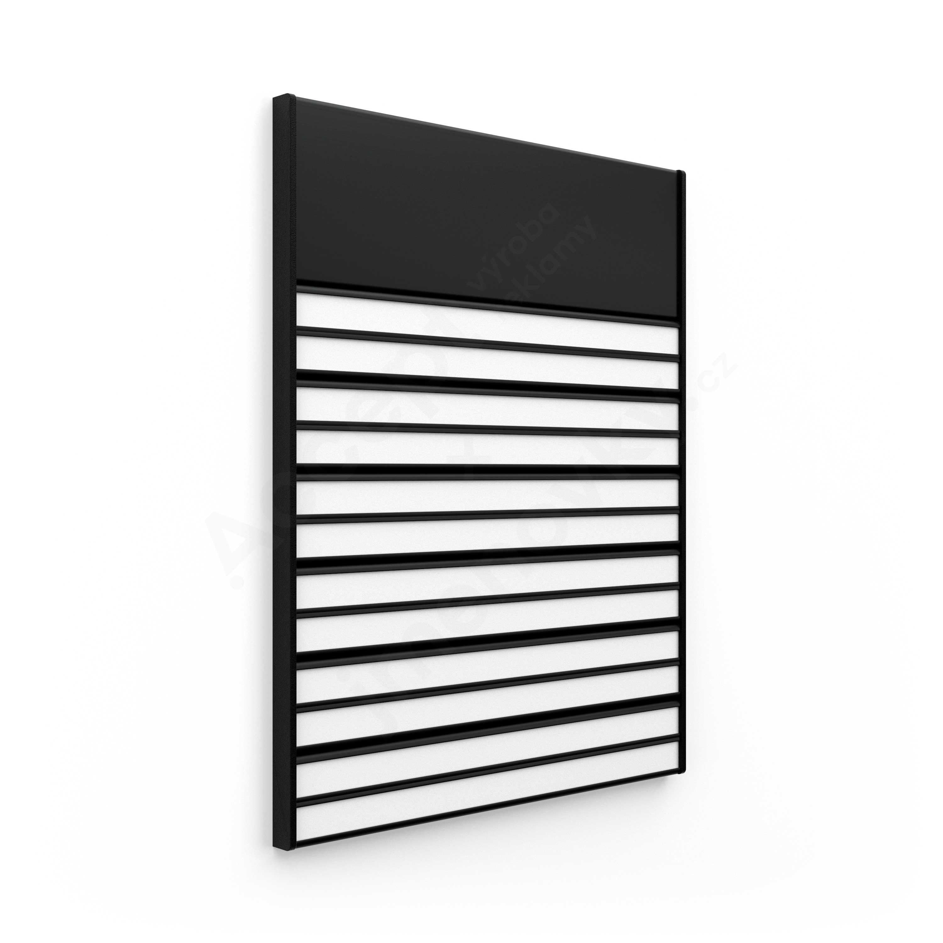 Dveřní tabulka ACS černá (kombinovaný systém, 187 x 250 mm)