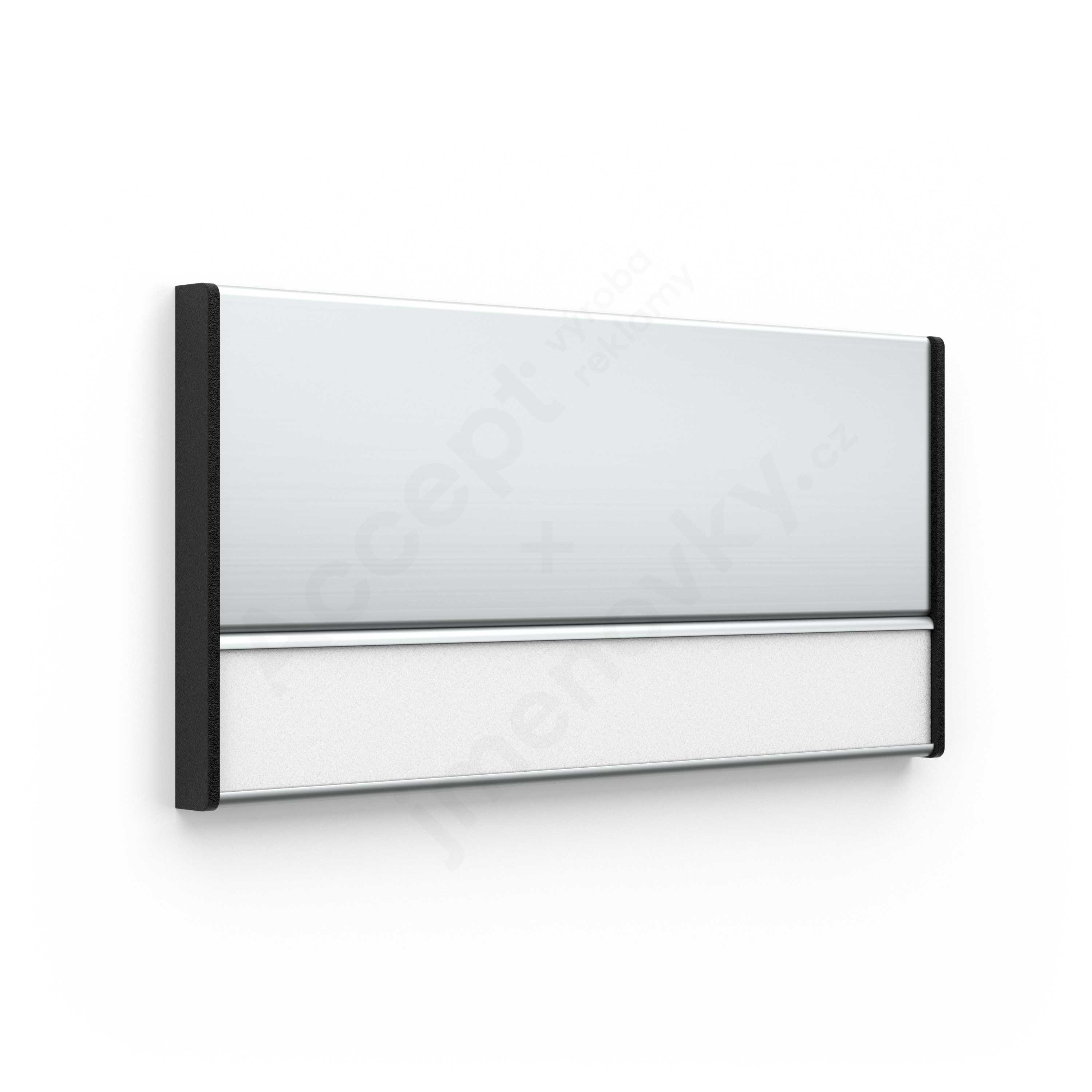 Dveřní tabulka ACS stříbrná (kombinovaný systém, 187 x 93 mm)
