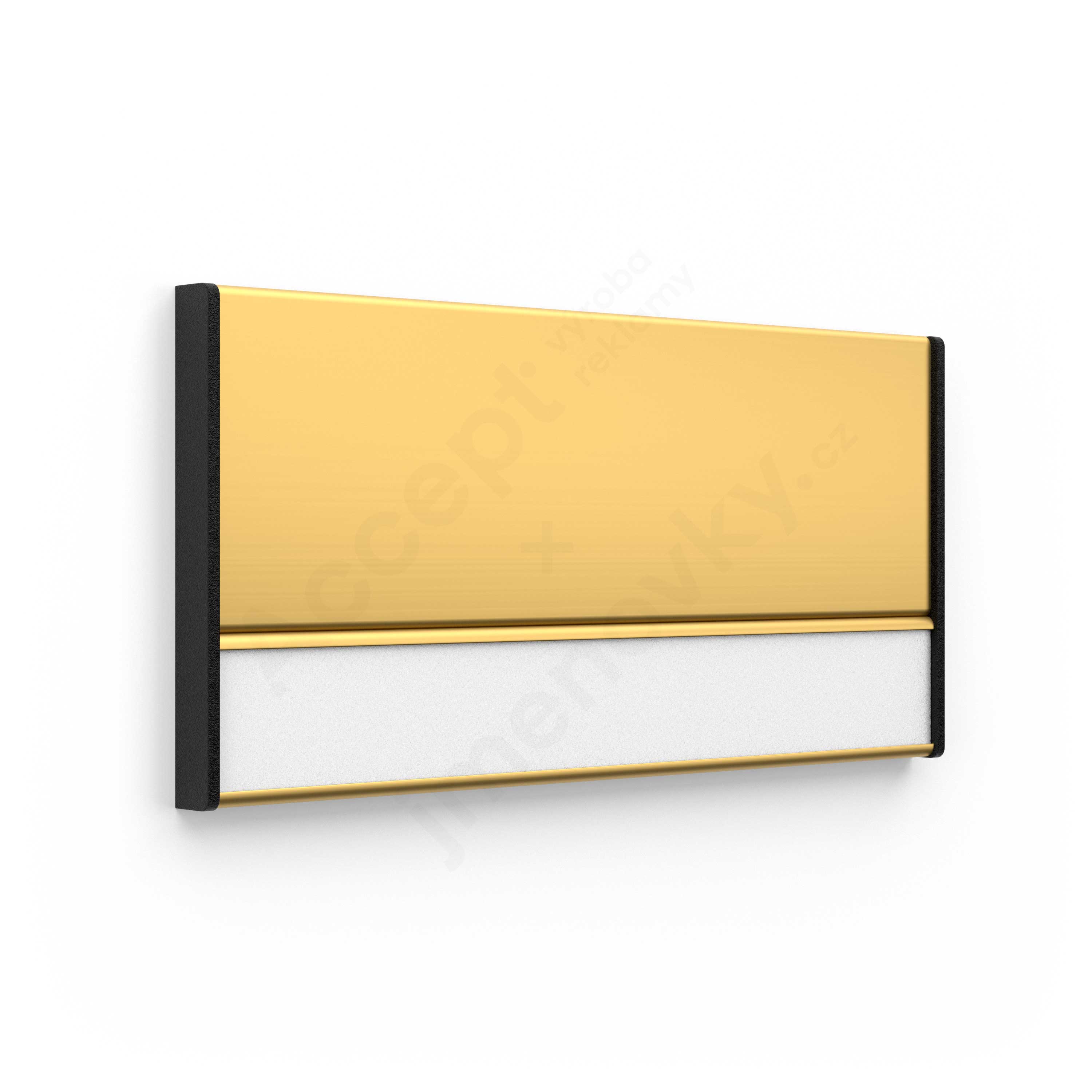 Dveřní tabulka ACS zlatá (kombinovaný systém, 187 x 93 mm)