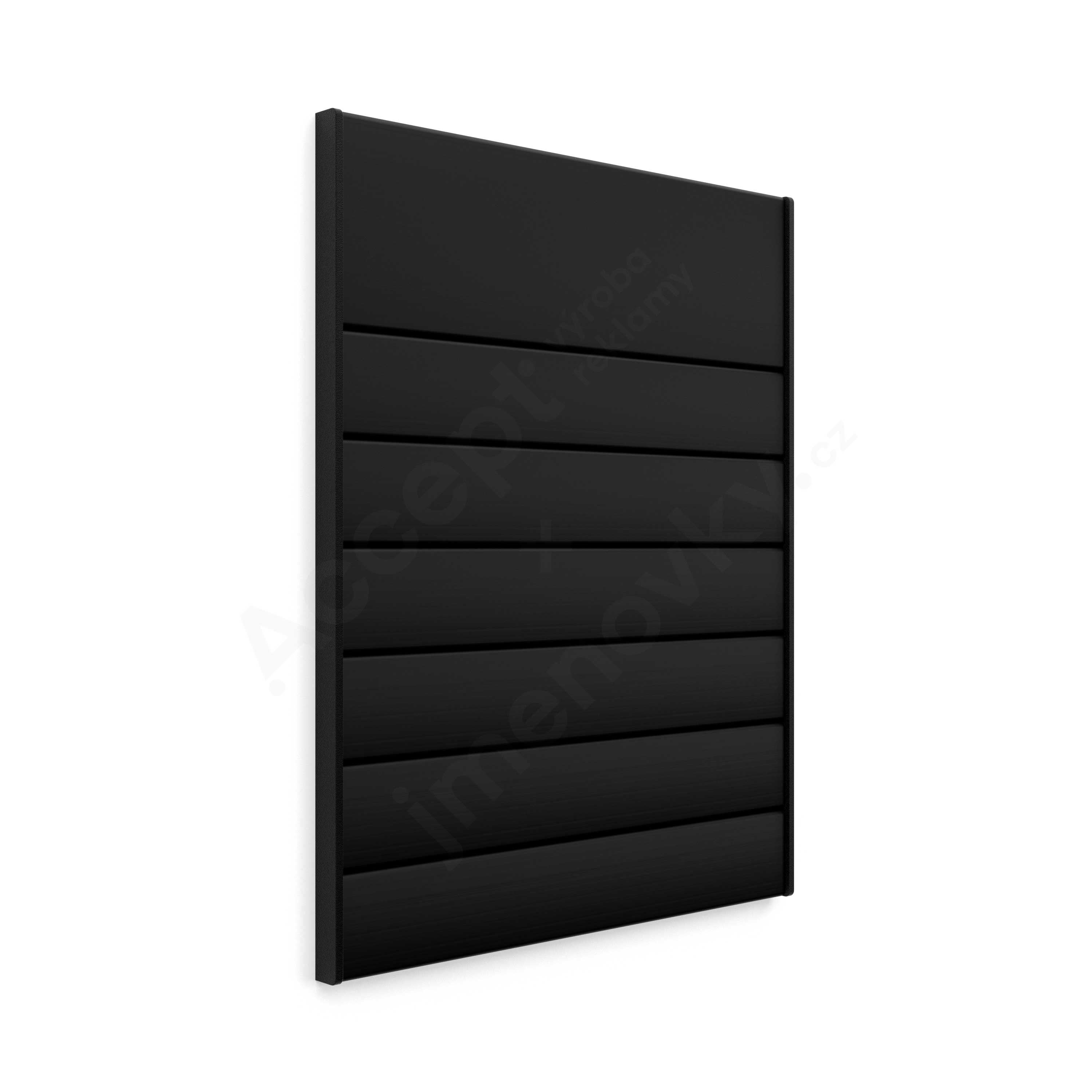 Dveřní tabulka ACS černá (nezásuvný systém, 187 x 250 mm)