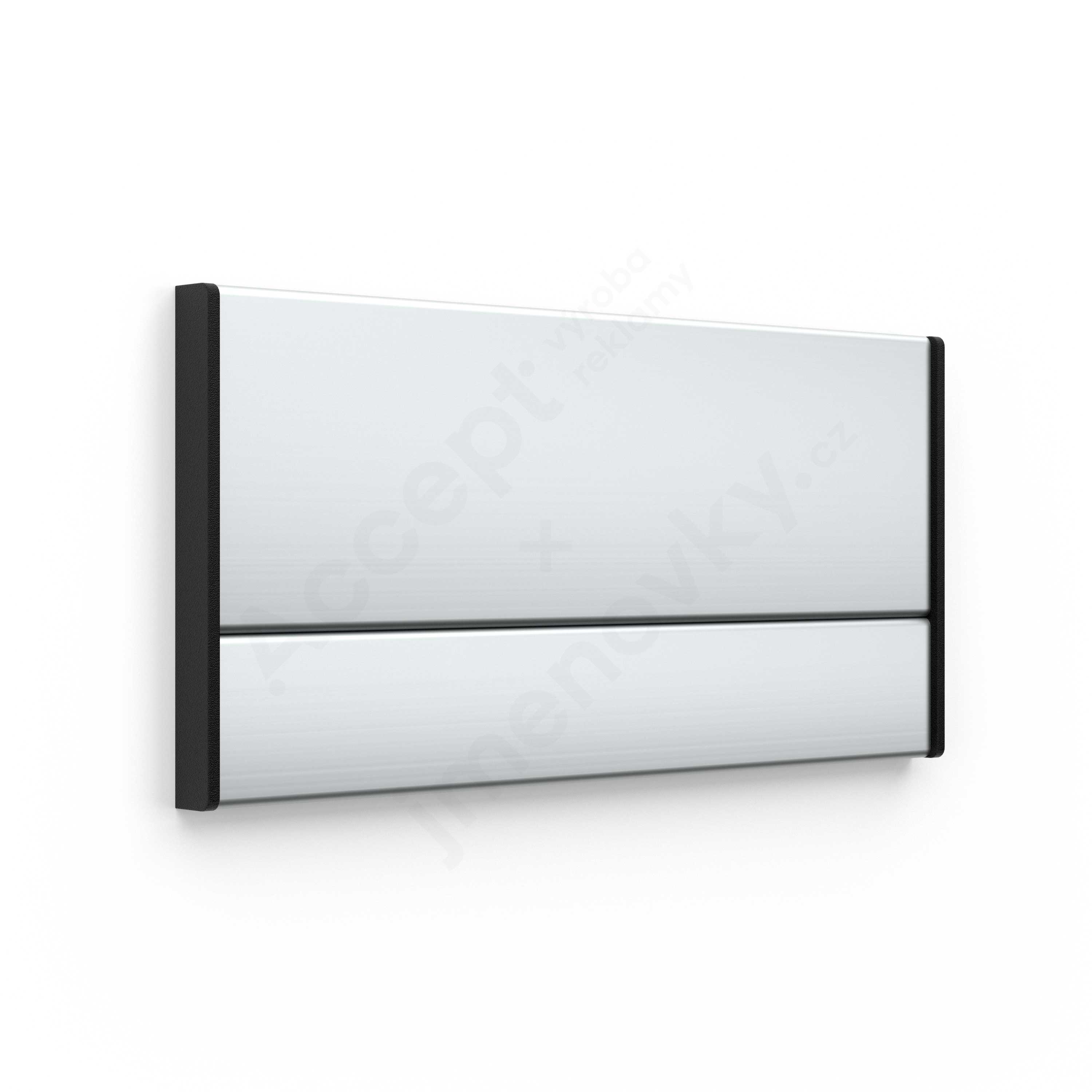 Dveřní tabulka ACS stříbrná (nezásuvný systém, 187 x 93 mm)