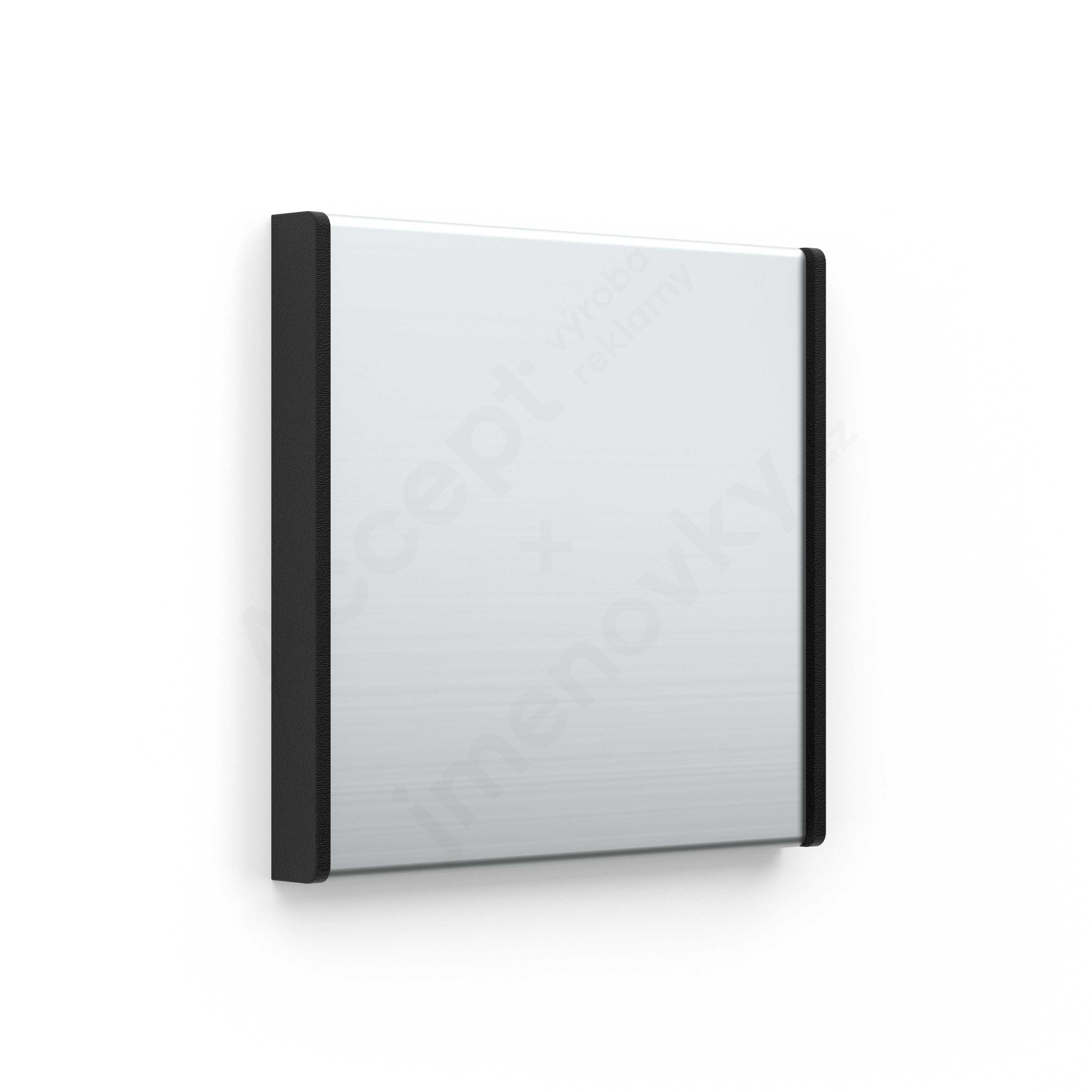 Dveřní tabulka ACS stříbrná čtvercová (nezásuvný systém, 93 x 93 mm)