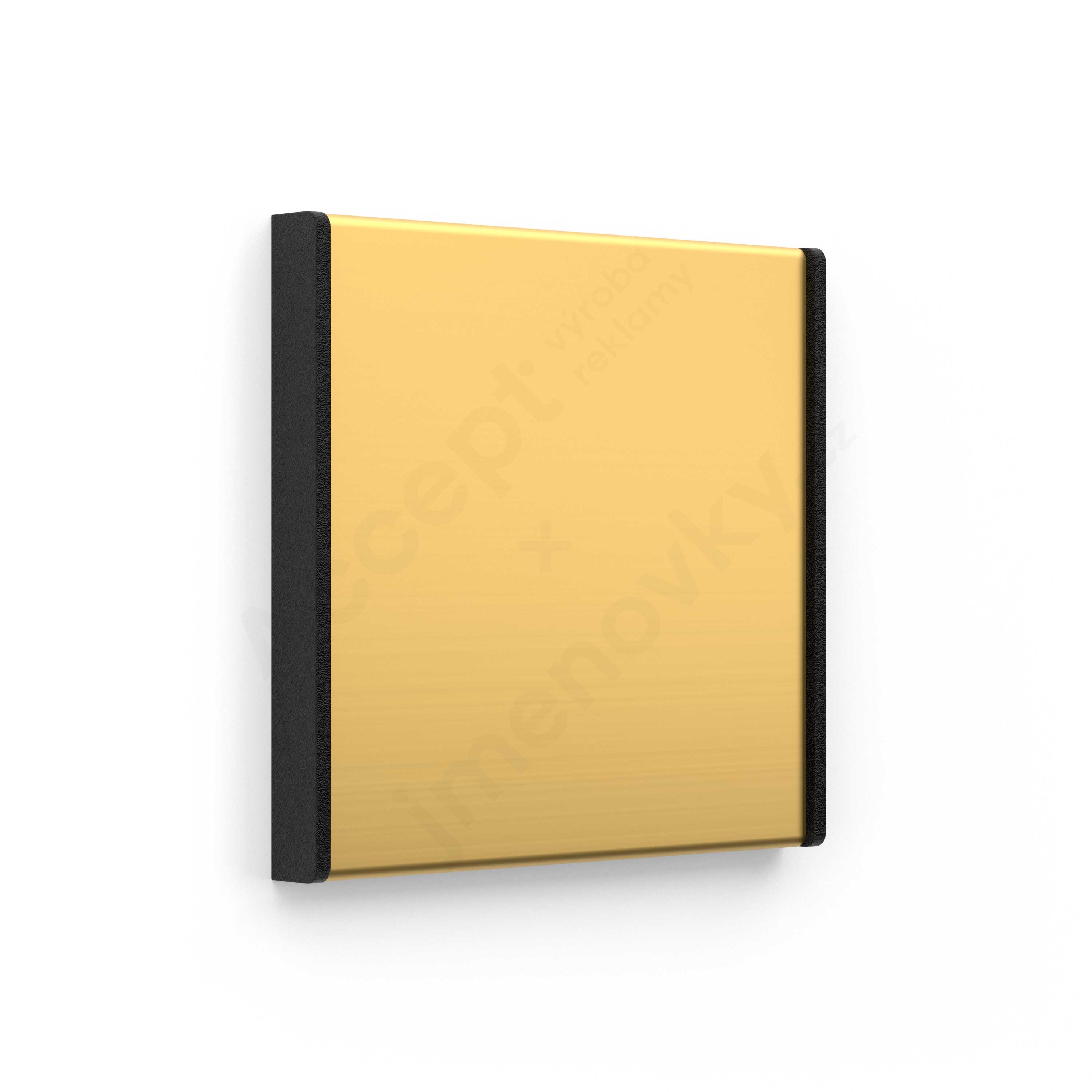 Dveřní tabulka ACS zlatá čtvercová (nezásuvný systém, 93 x 93 mm)