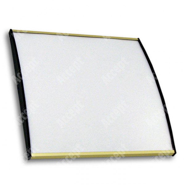 ACCEPT Dveřní tabulka Plato Plus 210 (zlatá, černé bočnice) - rozměr 210 x 210 mm