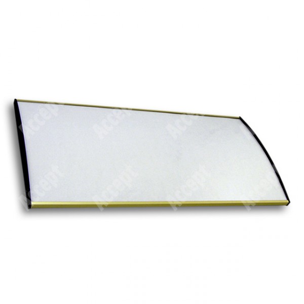 ACCEPT Dveřní tabulka Plato Plus 210 (zlatá, černé bočnice) - rozměr 420 x 210 mm