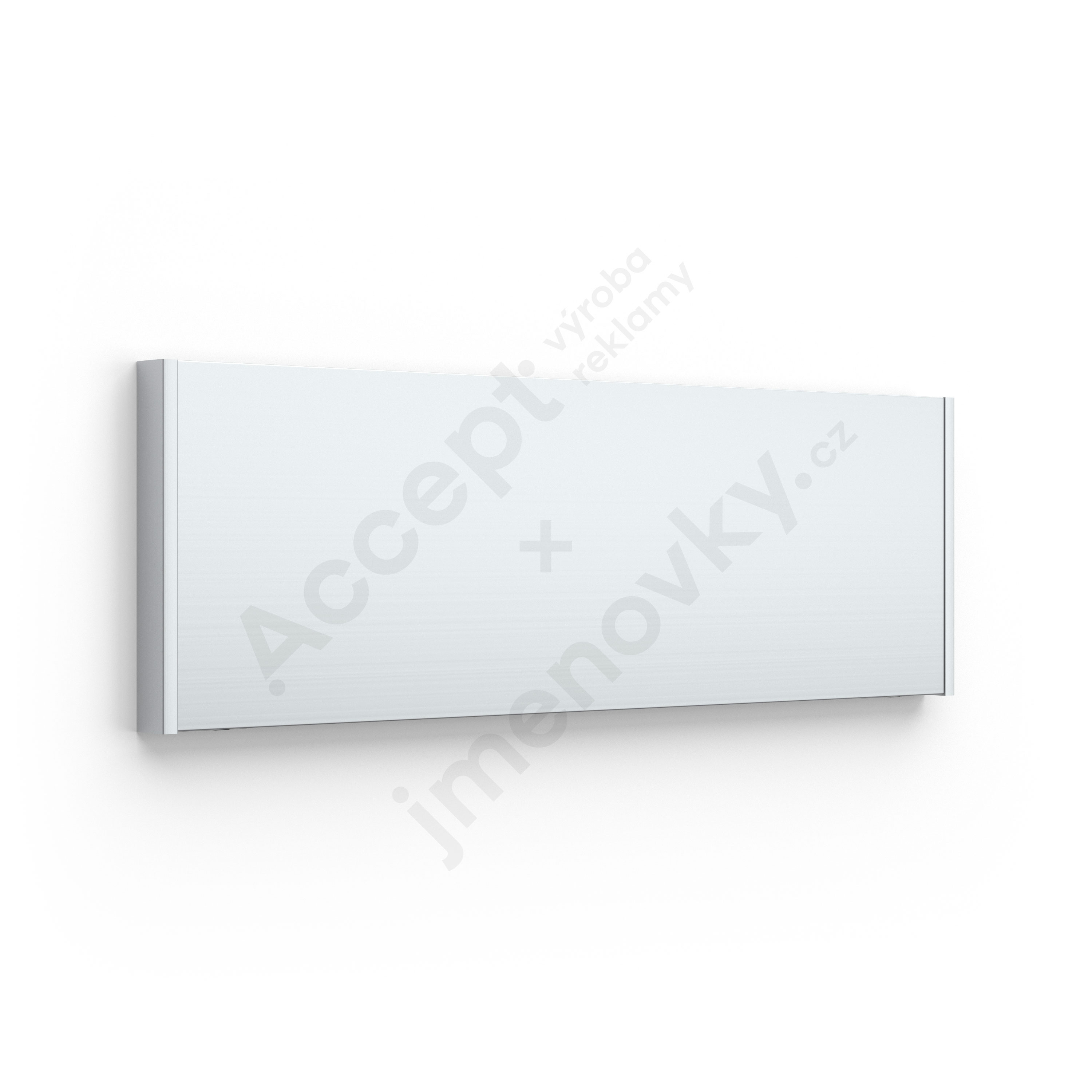 Dveřní tabulka SlimSlatz (nezásuvný systém, rovné bočnice, 187 × 62 mm)
