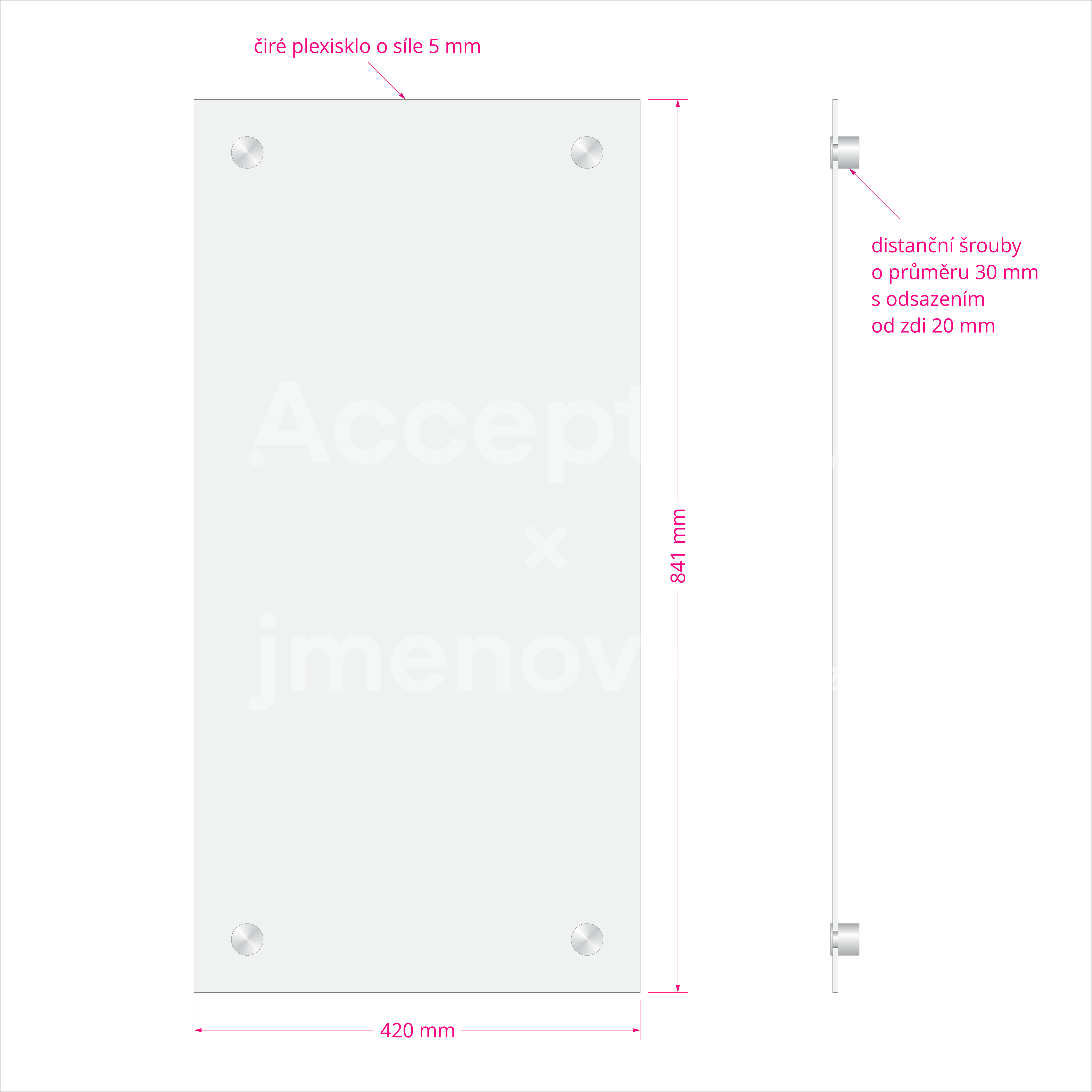 Hlavní orientační tabule Clear CL4 (420 x 841 mm)