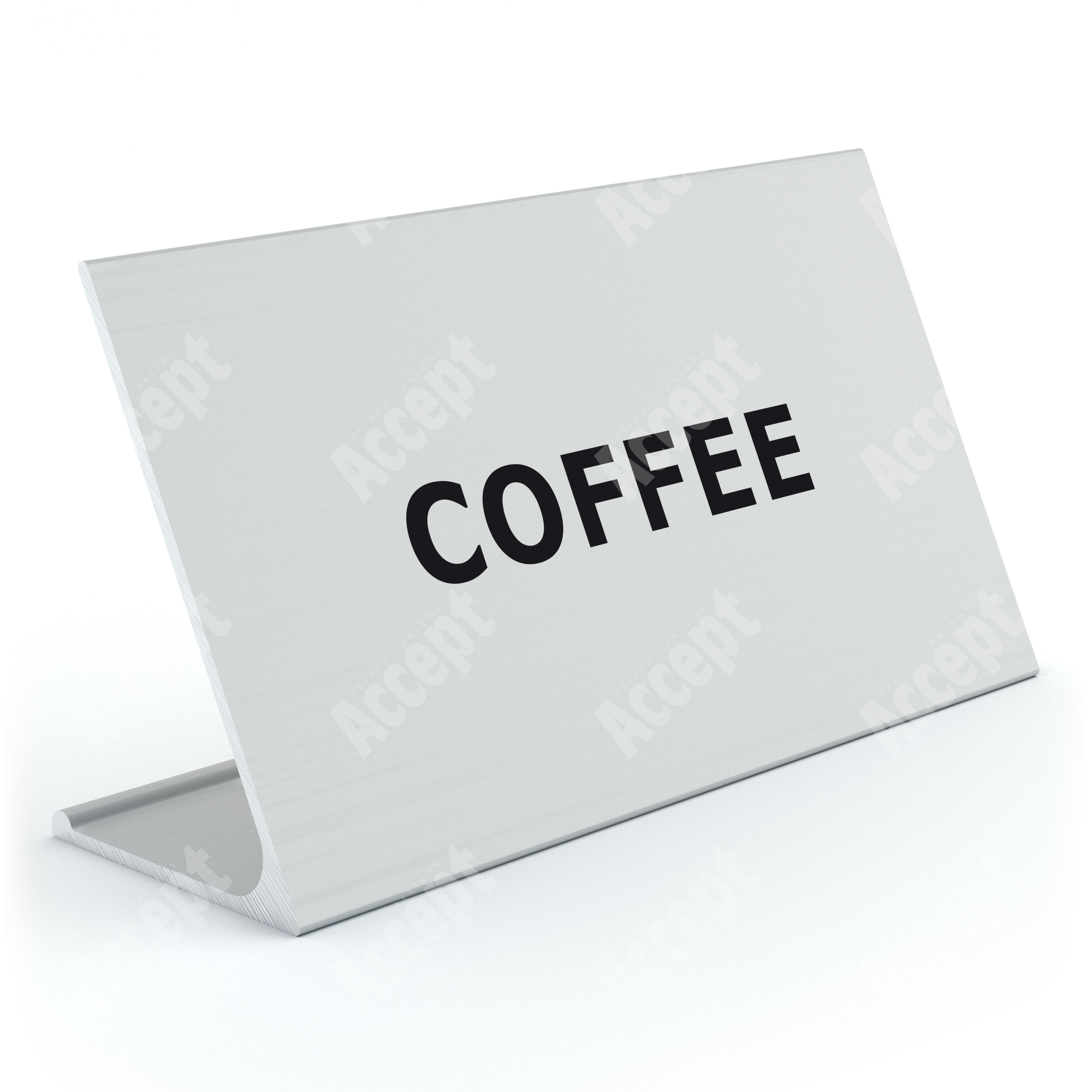 stříbrný stolní informační stojánek D-62 "COFFEE" - D-62.STR.105.022
