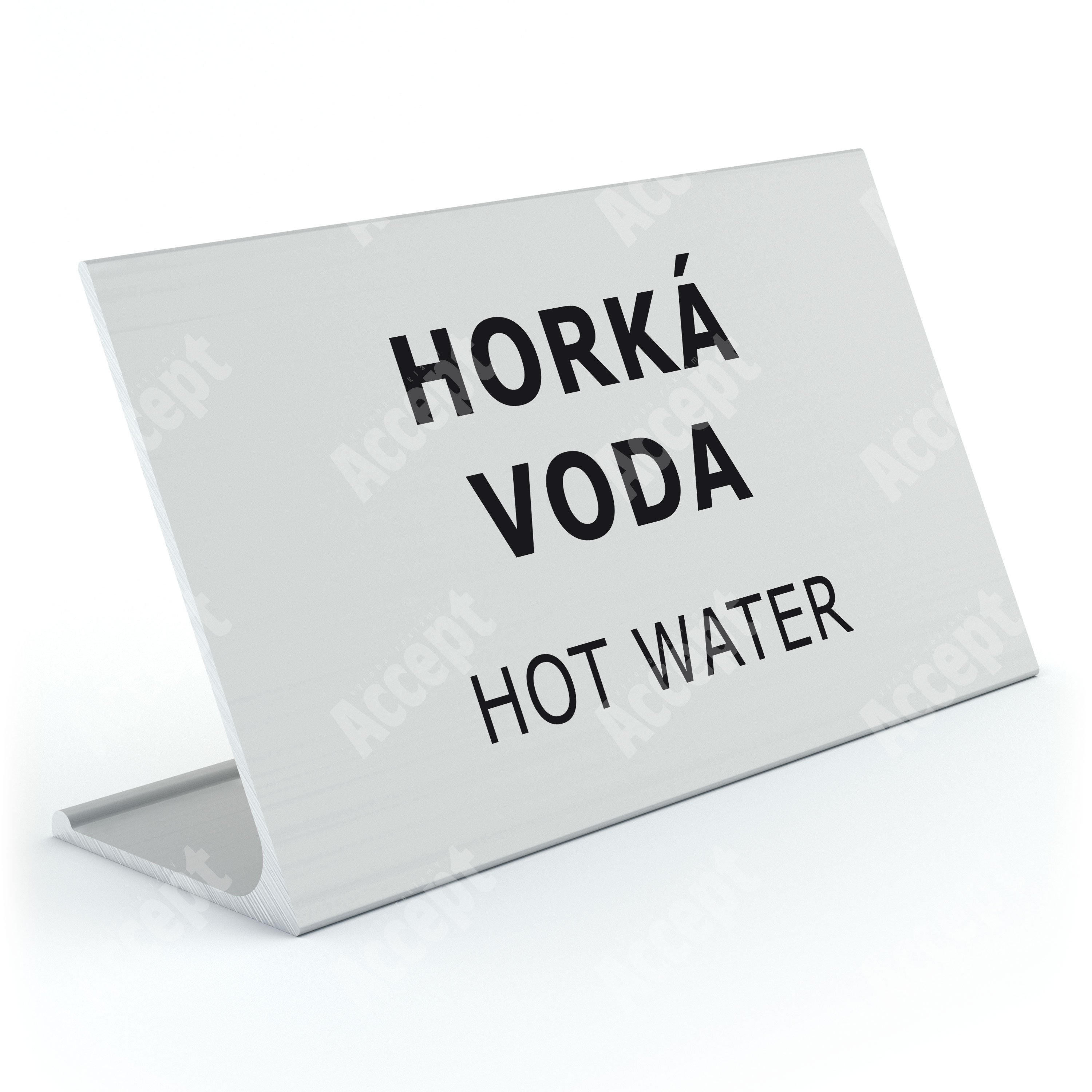 Informační stojánek D-62 "HORKÁ VODA, HOT WATER"
