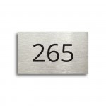 Číslo na dveře - stříbrná tabulka - černý tisk