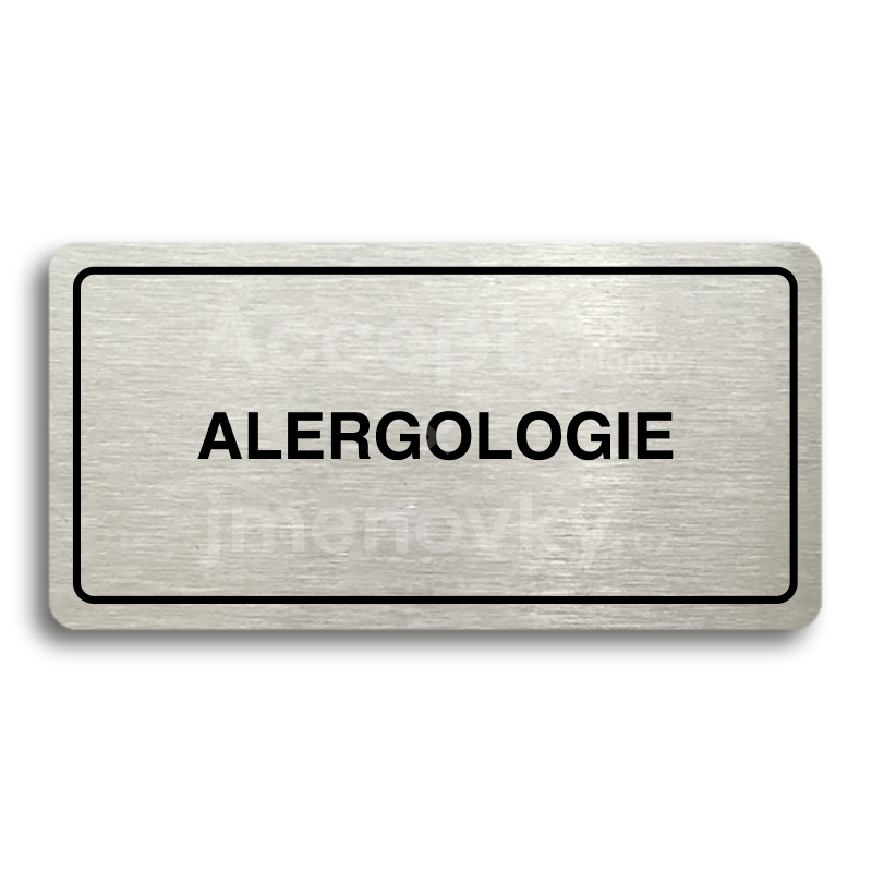 Piktogram "ALERGOLOGIE" - stříbrná tabulka - černý tisk
