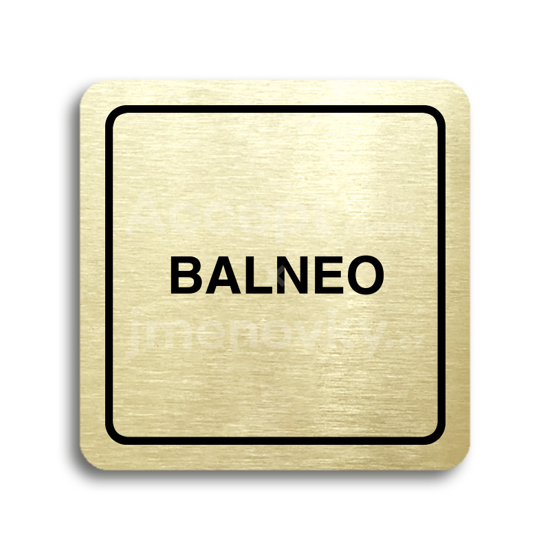 Piktogram "balneo" - zlatá tabulka - černý tisk