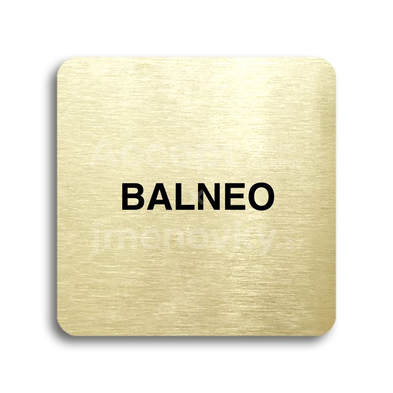 Piktogram "balneo" - zlatá tabulka - černý tisk bez rámečku
