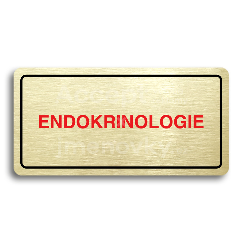 Piktogram "ENDOKRINOLOGIE" - zlatá tabulka - barevný tisk