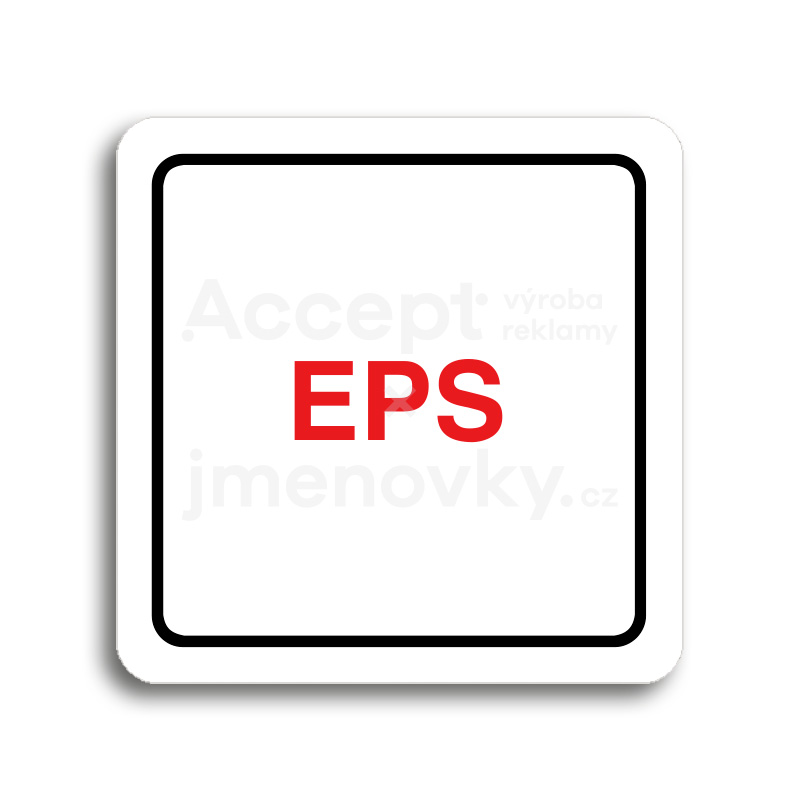 Piktogram "EPS" - bílá tabulka - barevný tisk