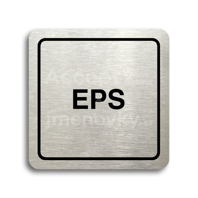 Piktogram "EPS" - stříbrná tabulka - černý tisk