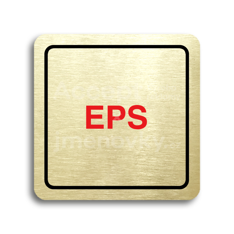 Piktogram "EPS" - zlatá tabulka - barevný tisk