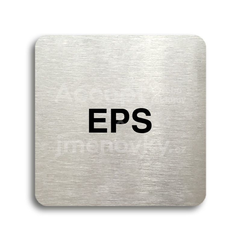 Piktogram "EPS" - stříbrná tabulka - černý tisk bez rámečku