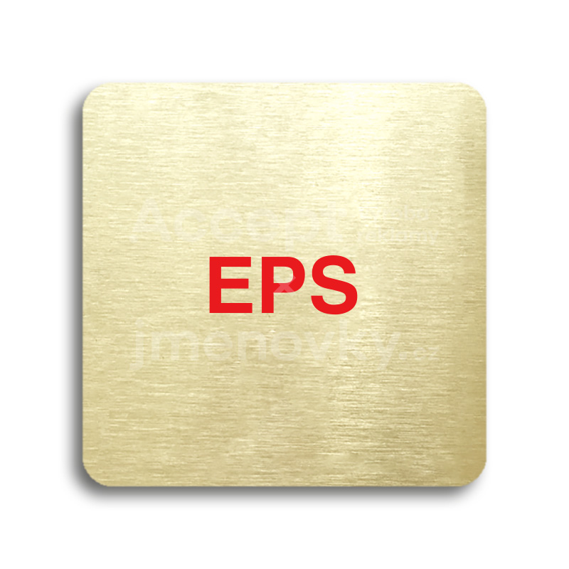 Piktogram "EPS" - zlatá tabulka - barevný tisk bez rámečku