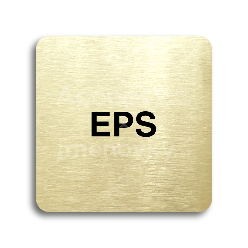 Piktogram "EPS" - zlatá tabulka - černý tisk bez rámečku