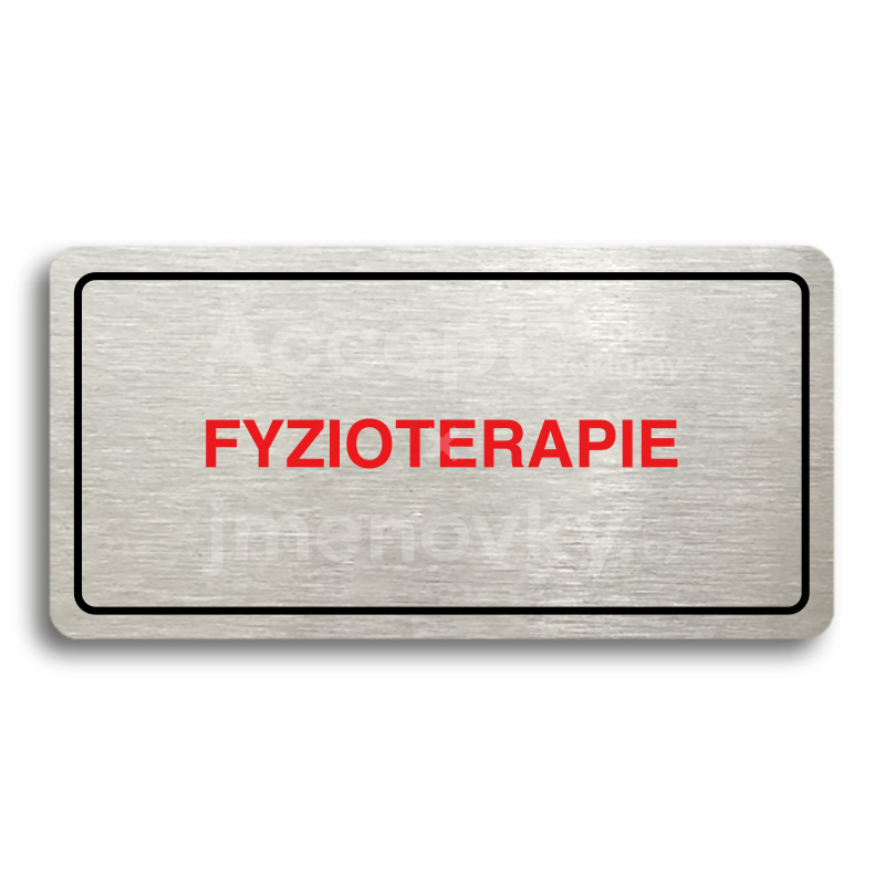 Piktogram "FYZIOTERAPIE" - stříbrná tabulka - barevný tisk