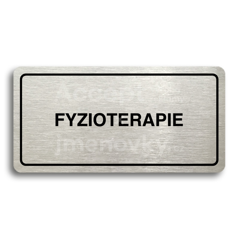 Piktogram "FYZIOTERAPIE" - stříbrná tabulka - černý tisk