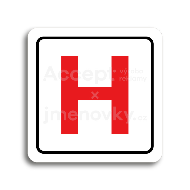 Piktogram "hydrant" - bílá tabulka - barevný tisk