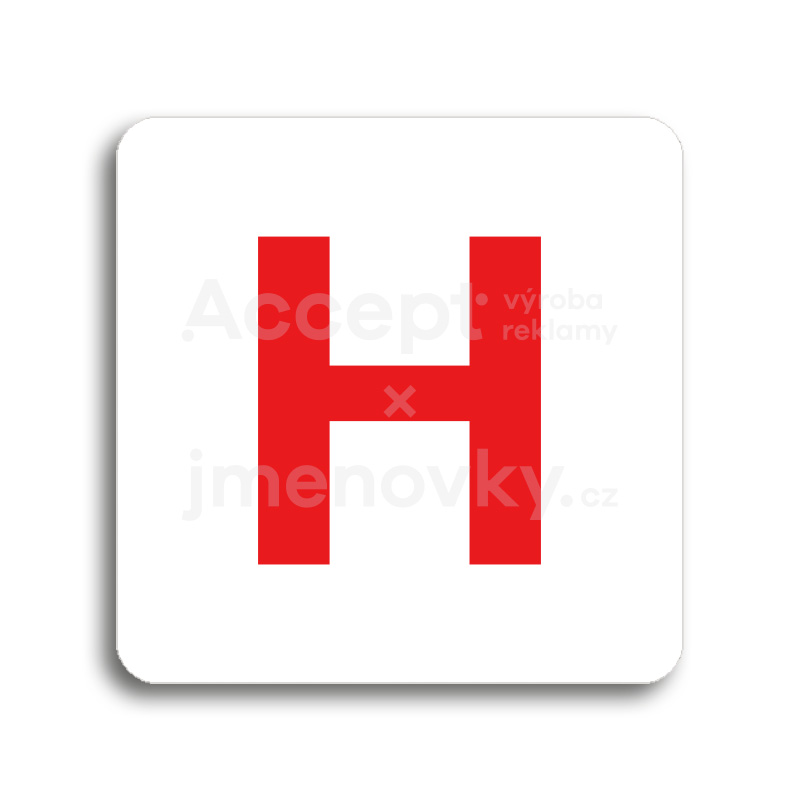 Piktogram "hydrant" - bílá tabulka - barevný tisk bez rámečku