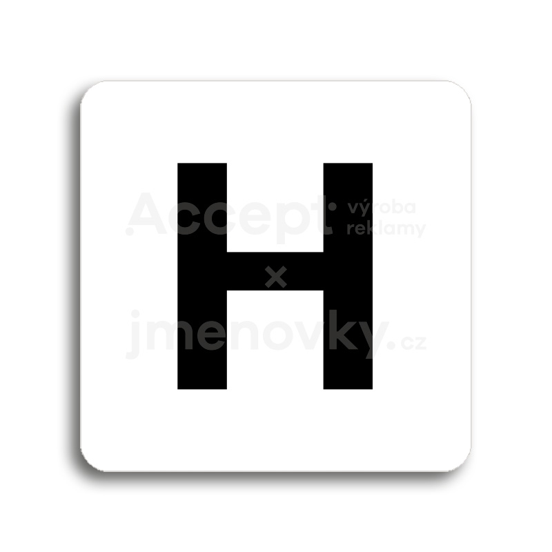 Piktogram "hydrant" - bílá tabulka - černý tisk bez rámečku