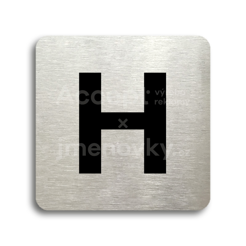 Piktogram "hydrant" - stříbrná tabulka - černý tisk bez rámečku