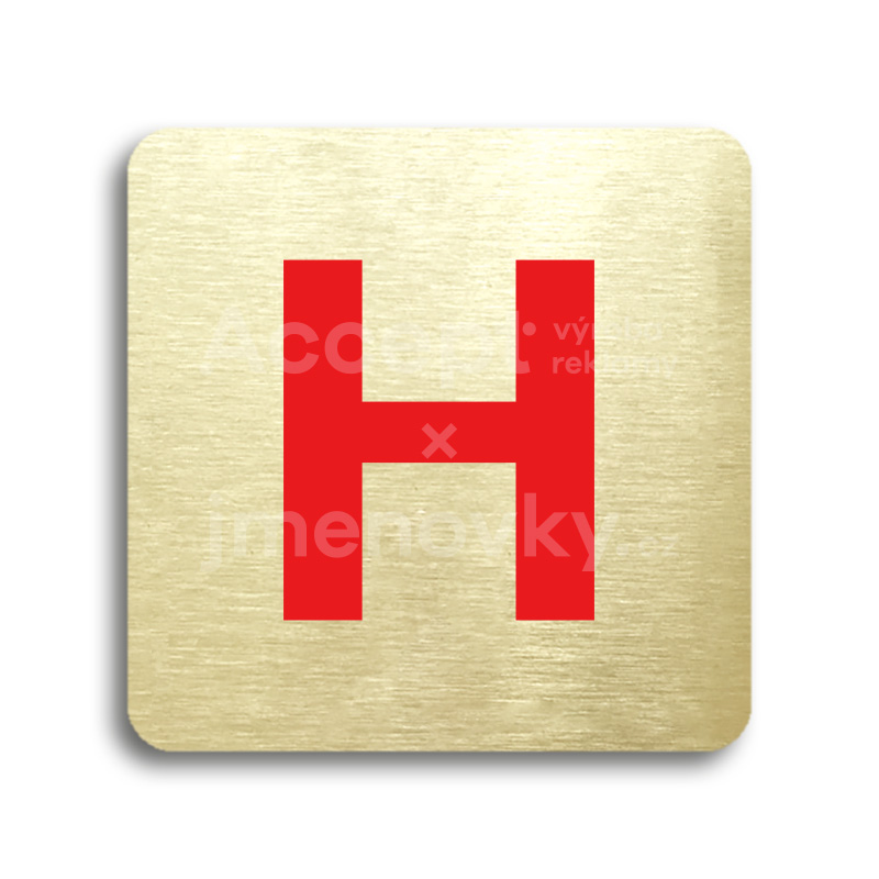 Piktogram "hydrant" - zlatá tabulka - barevný tisk bez rámečku