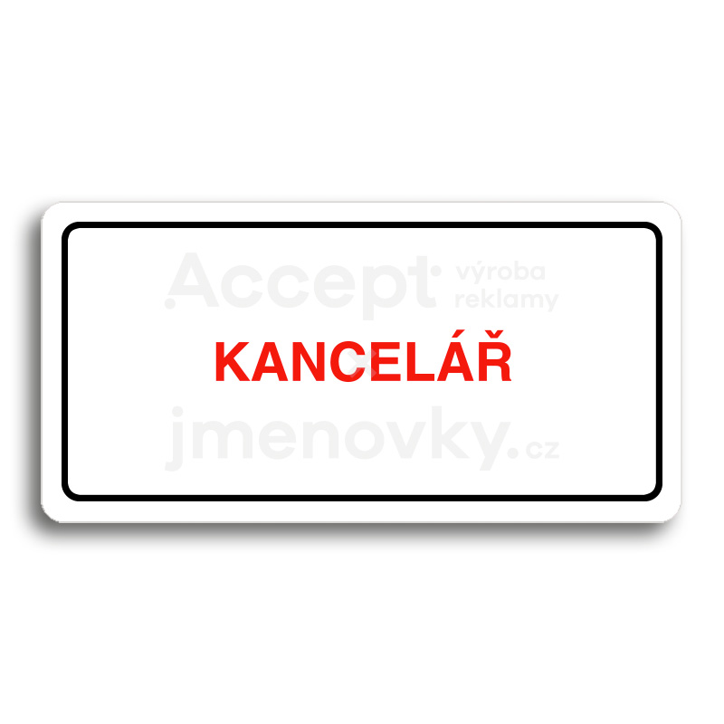 Piktogram "KANCELÁŘ" - bílá tabulka - barevný tisk