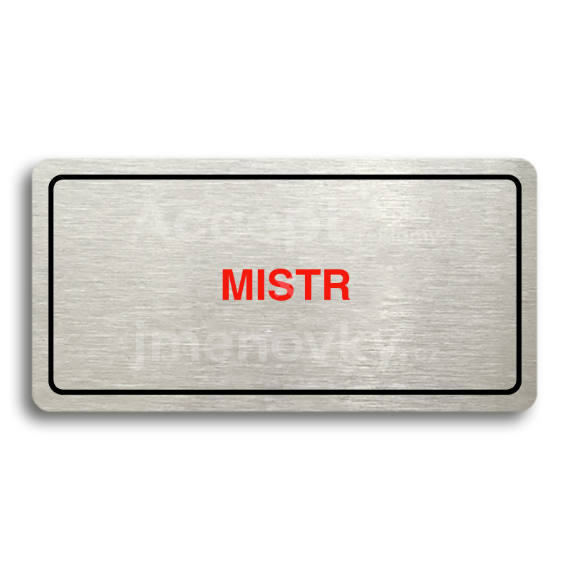Piktogram "MISTR" - stříbrná tabulka - barevný tisk