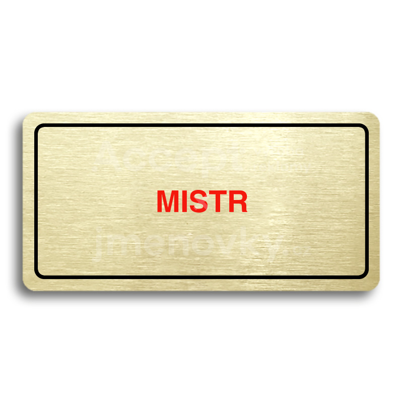 Piktogram "MISTR" - zlatá tabulka - barevný tisk