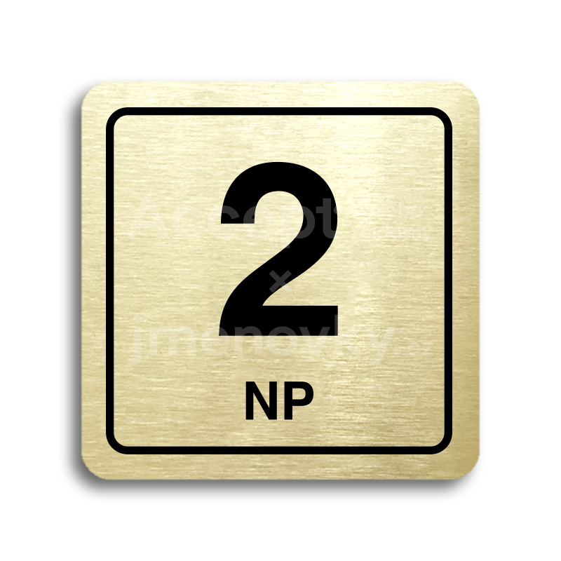 ACCEPT Piktogram 2 NP - zlatá tabulka - černý tisk