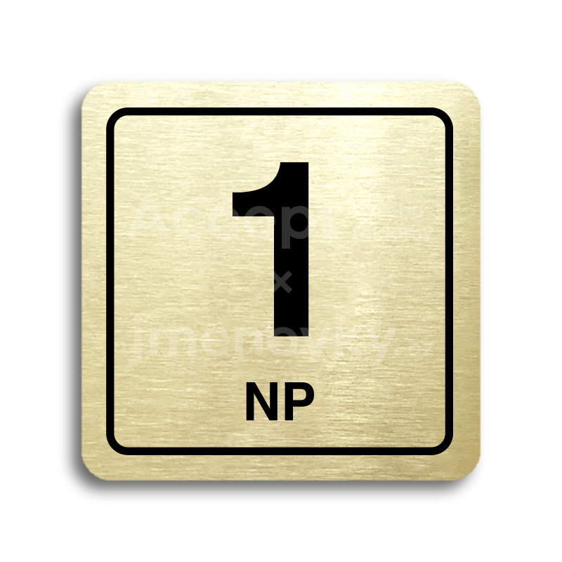 ACCEPT Piktogram 1 NP - zlatá tabulka - černý tisk