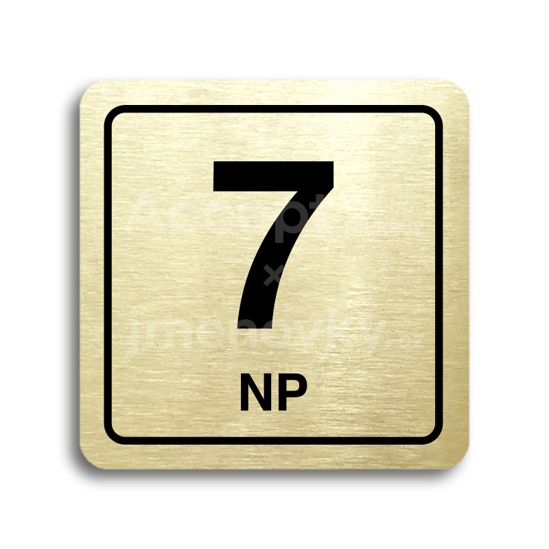ACCEPT Piktogram 7 NP - zlatá tabulka - černý tisk
