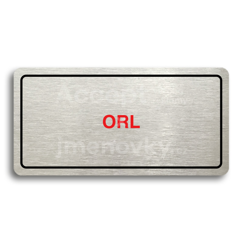 Piktogram "ORL" - stříbrná tabulka - barevný tisk