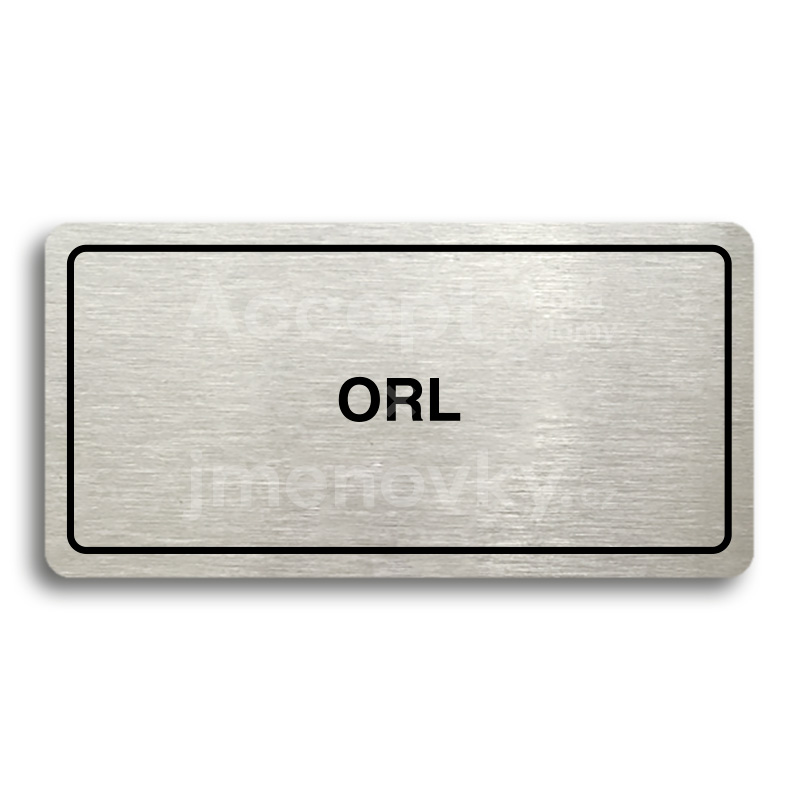 Piktogram "ORL" - stříbrná tabulka - černý tisk