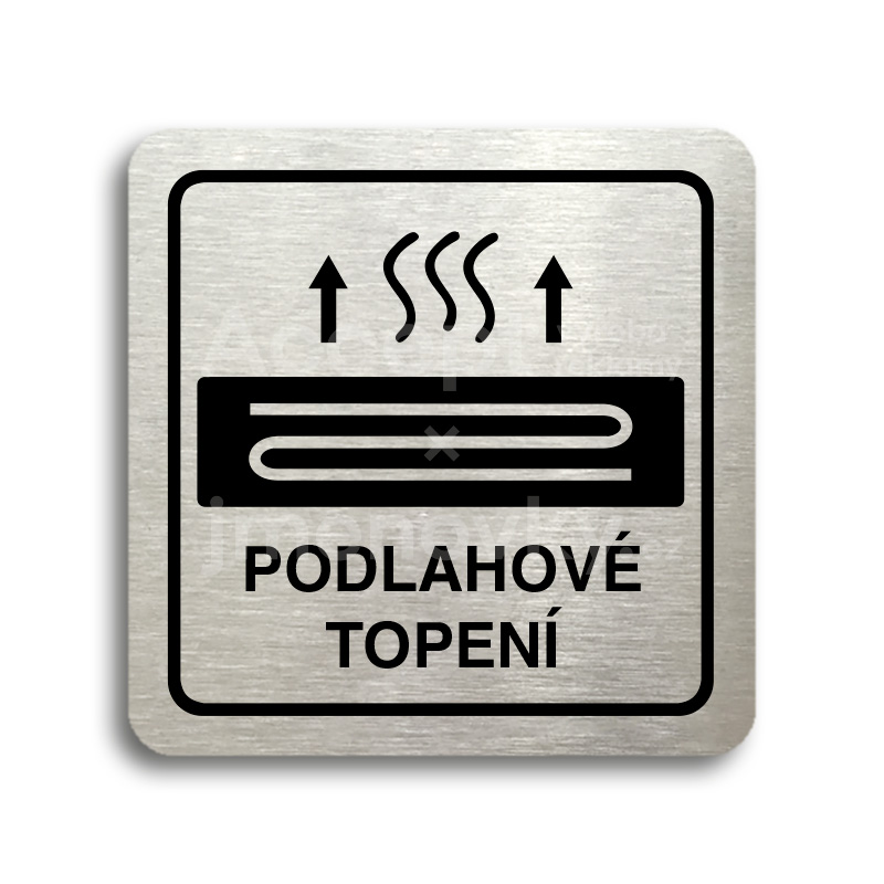 Piktogram "podlahov topen" (80 x 80 mm)