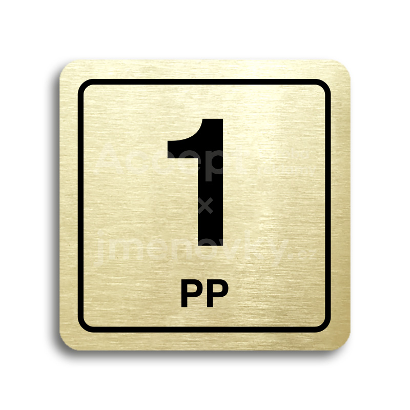 ACCEPT Piktogram 1 PP - zlatá tabulka - černý tisk